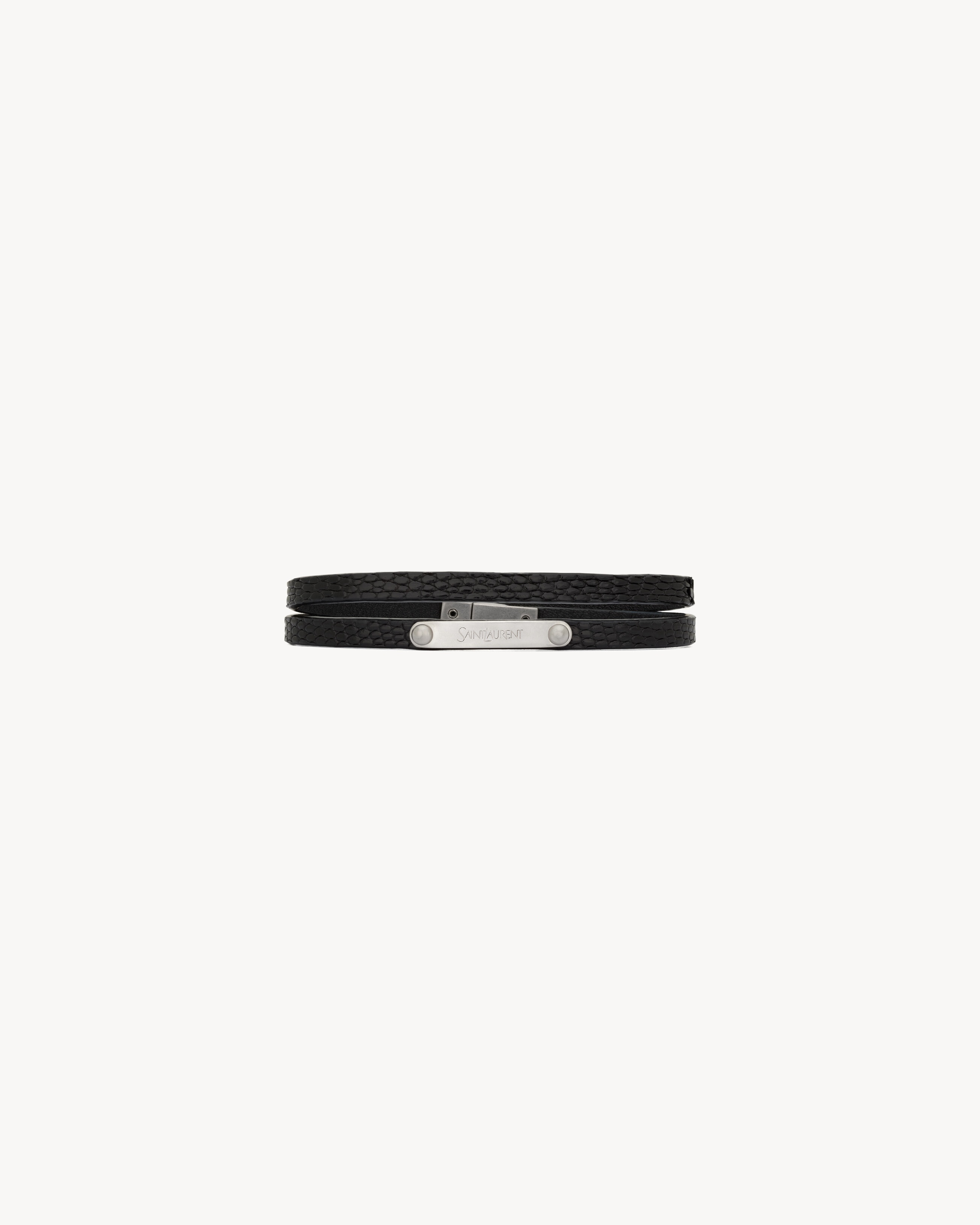 DOUBLE-WRAP BRACELET IN TEJUS AND METAL - 1