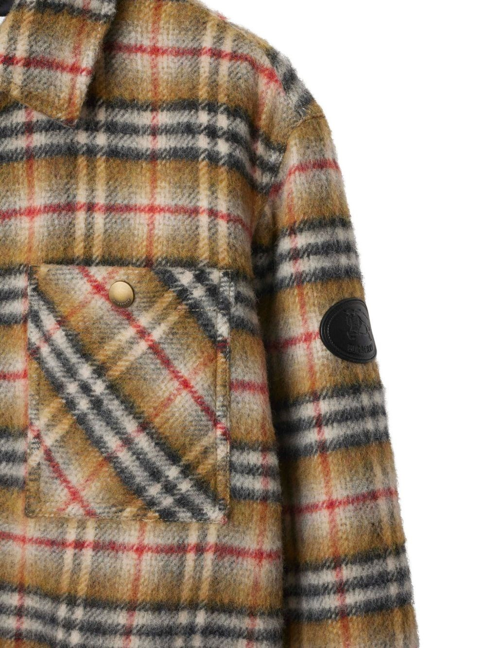 Check wool overshirt - 4