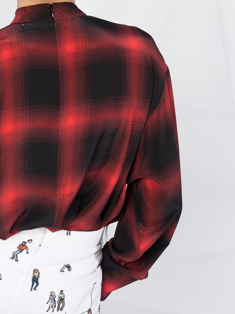 Zadie check silk blouse 3