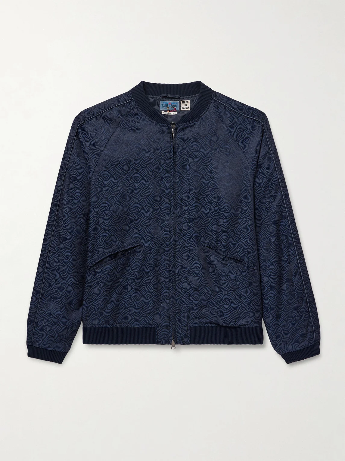 Satin-Jacquard Bomber Jacket - 1