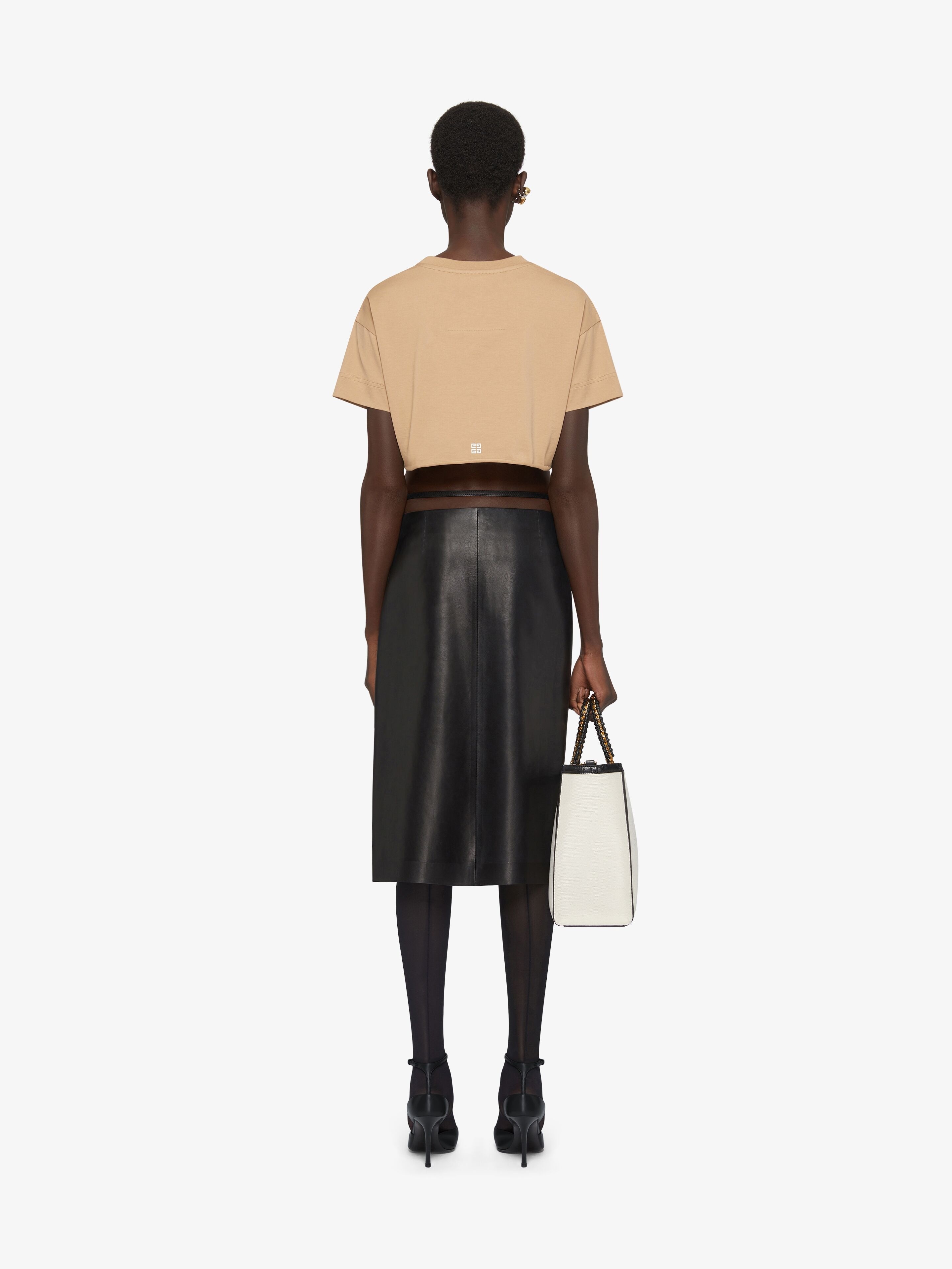 GIVENCHY ARCHETYPE CROPPED T-SHIRT IN COTTON - 4