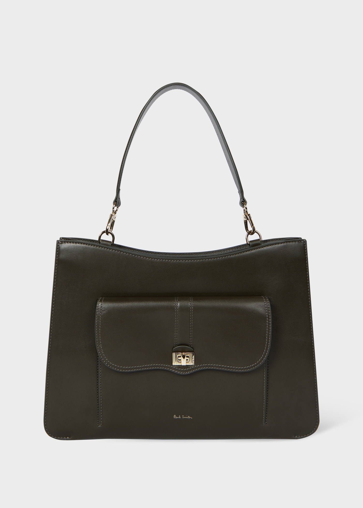Women's Dark Green Leather Bag - 1
