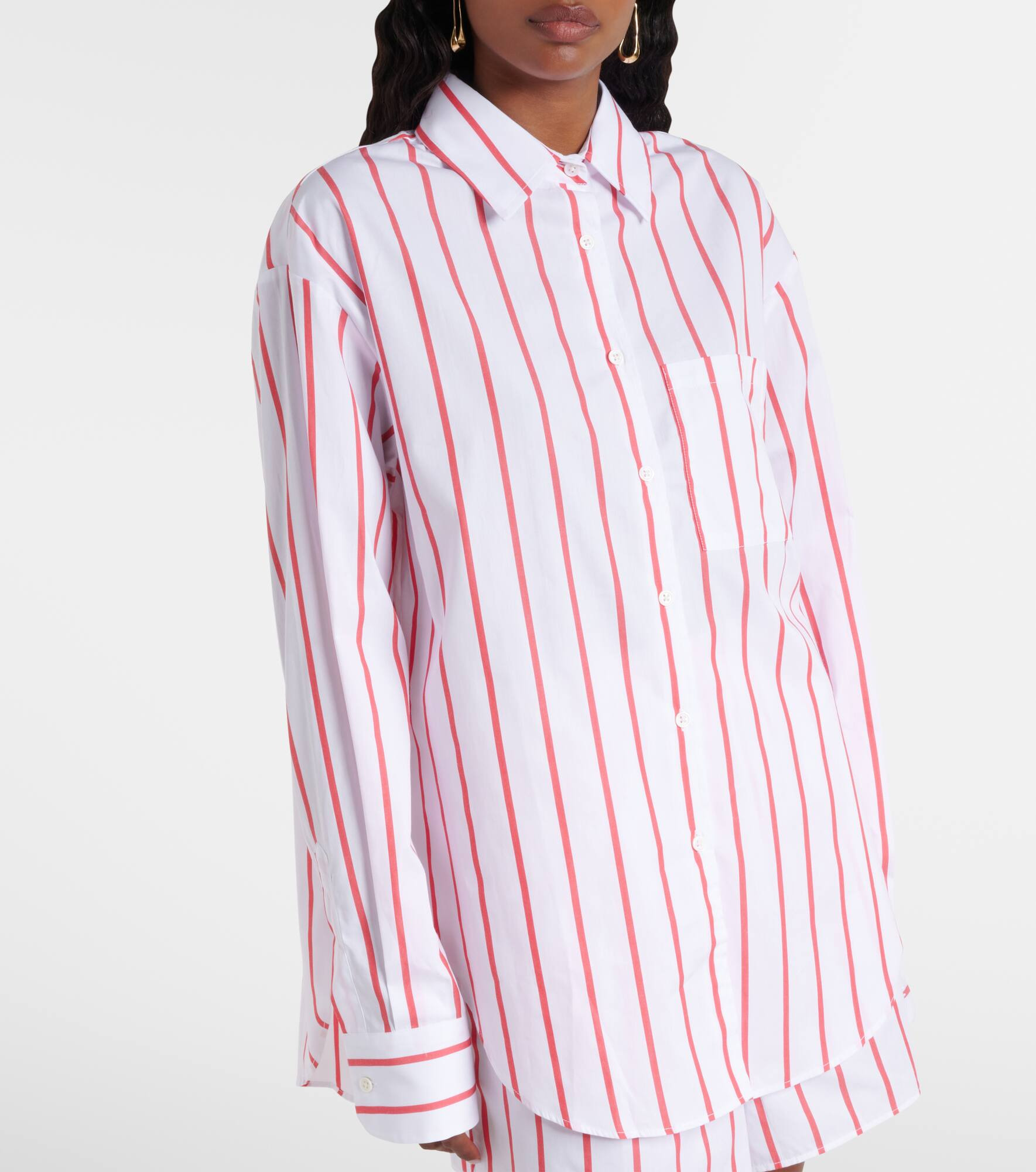 Lui striped cotton poplin shirt - 6