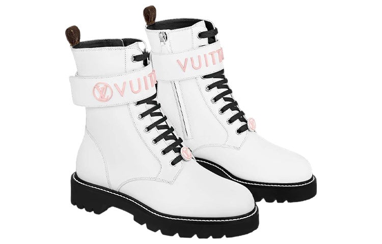 (WMNS) LOUIS VUITTON Territory Boots 'White' 1A9Q9I - 3