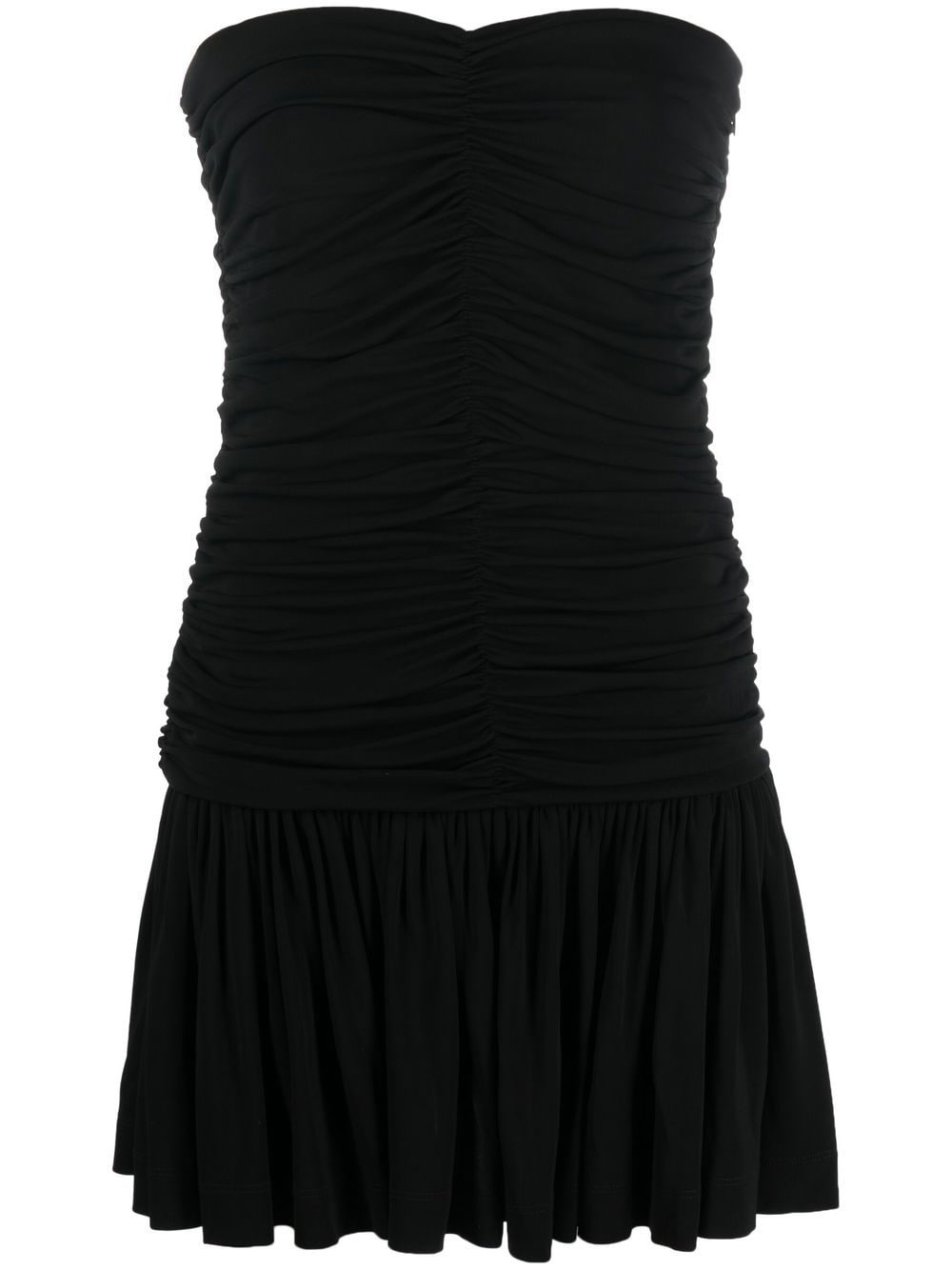 strapless ruched dress - 1