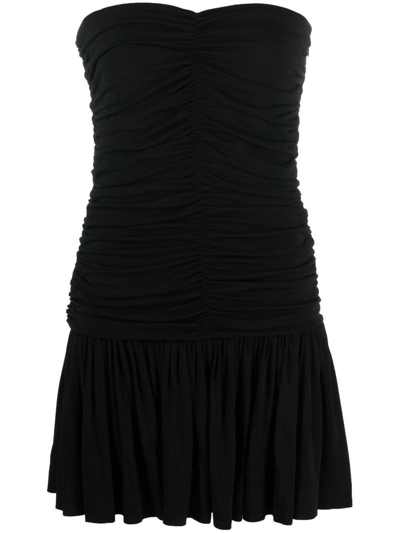 strapless ruched dress 1