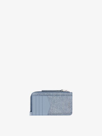 Givenchy VOYOU ZIPPED CARD HOLDER IN DENIM outlook