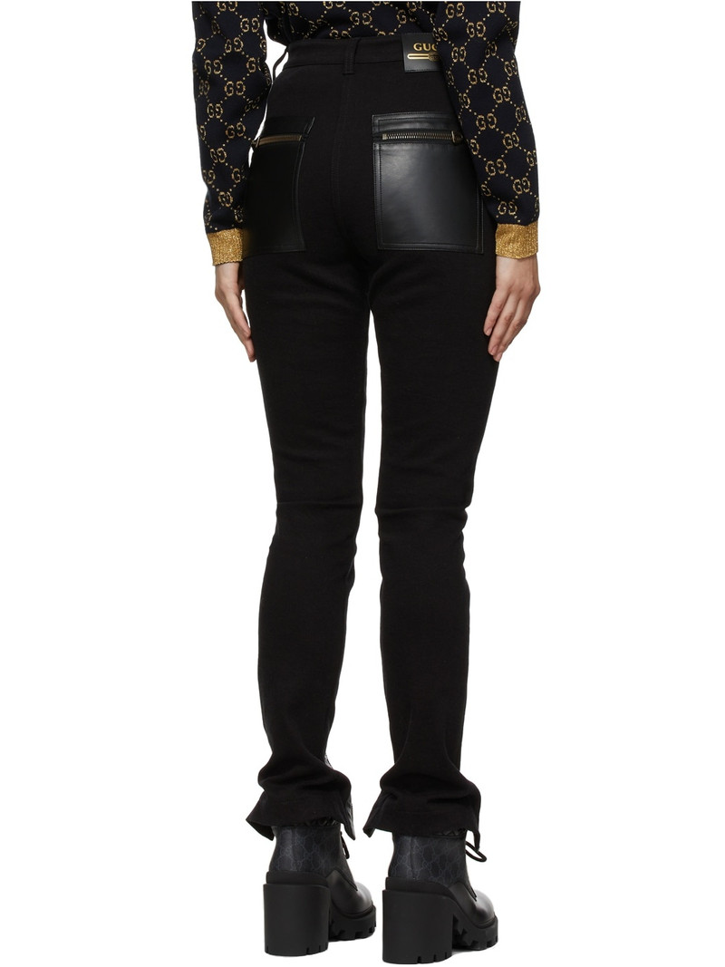 Black Zip Leather Pants 3