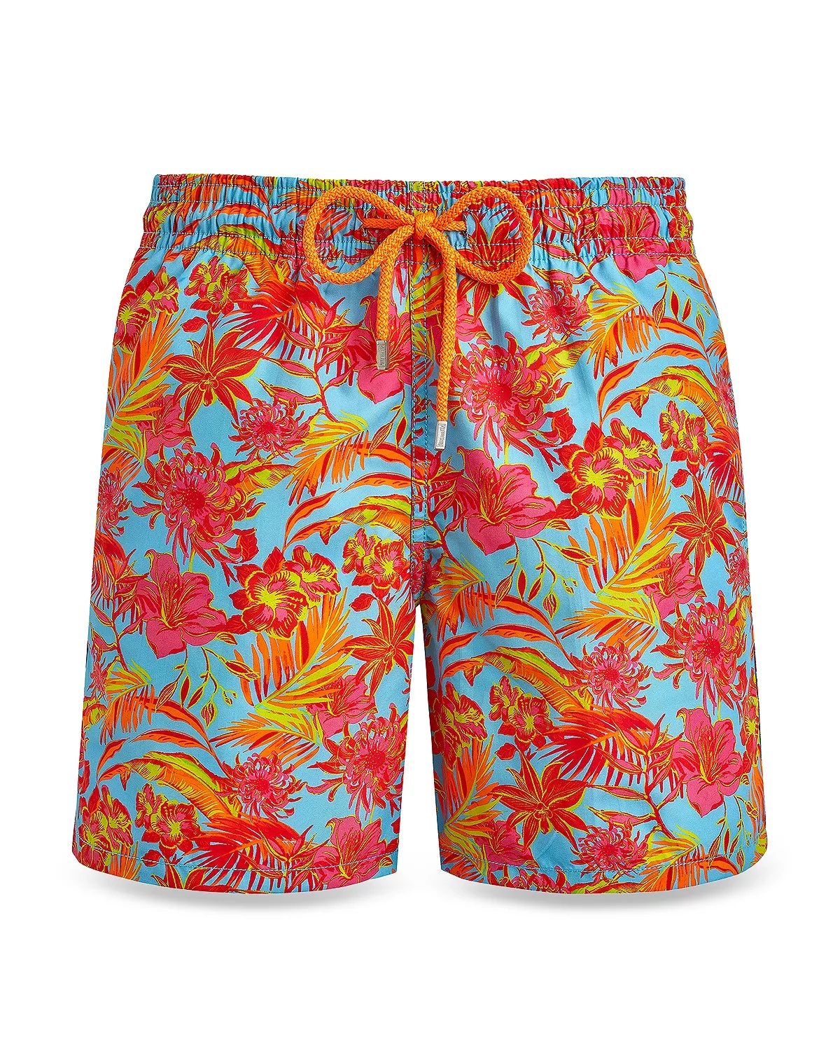 Moorea Tahiti Flowers Print 7" Swim Trunks - 3