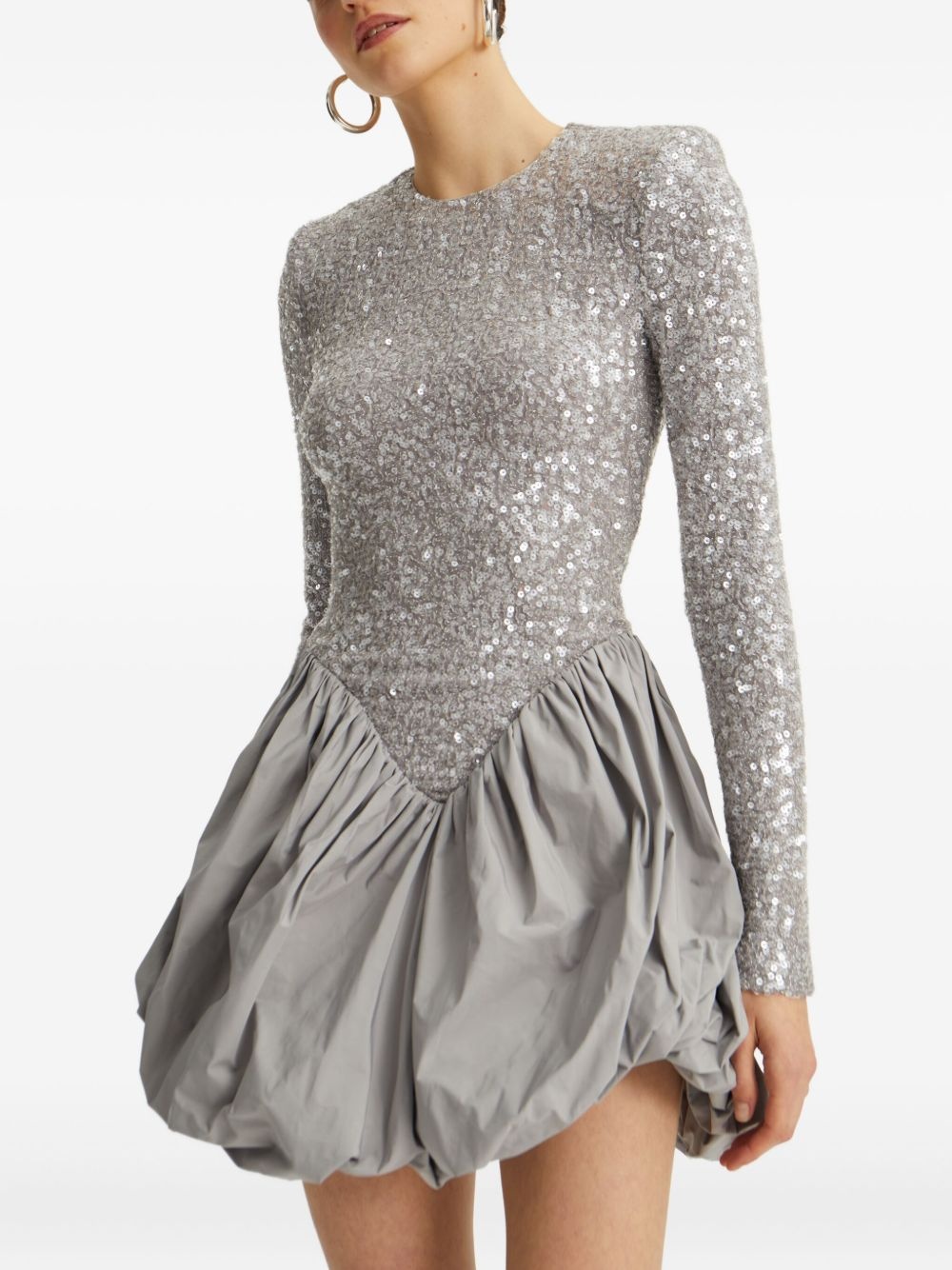 sequin-embellished bubble mini dress - 4