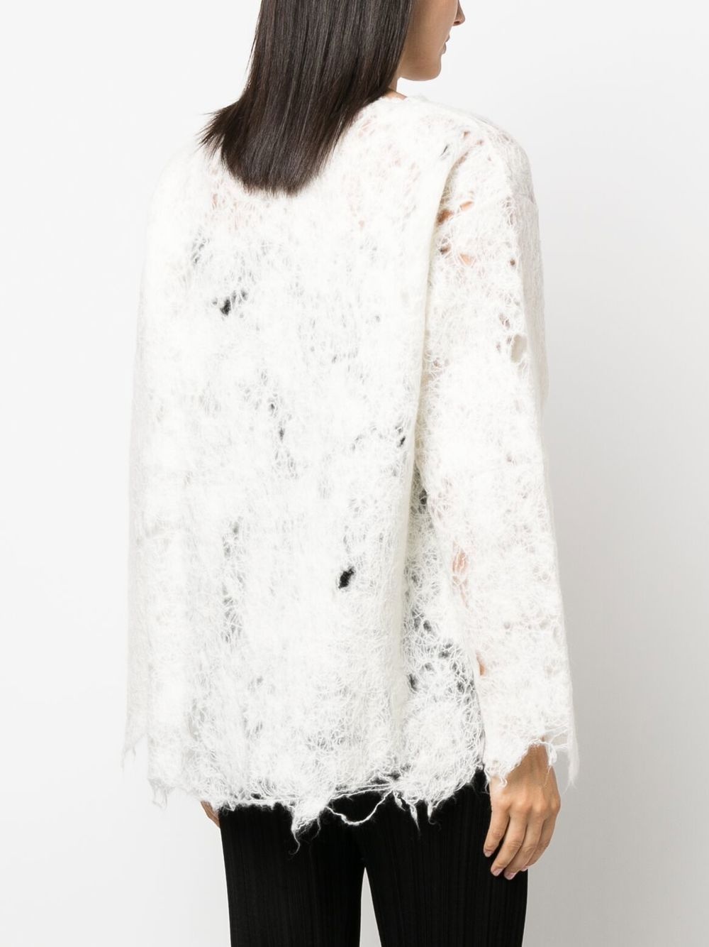 open-knit detail jumper - 4