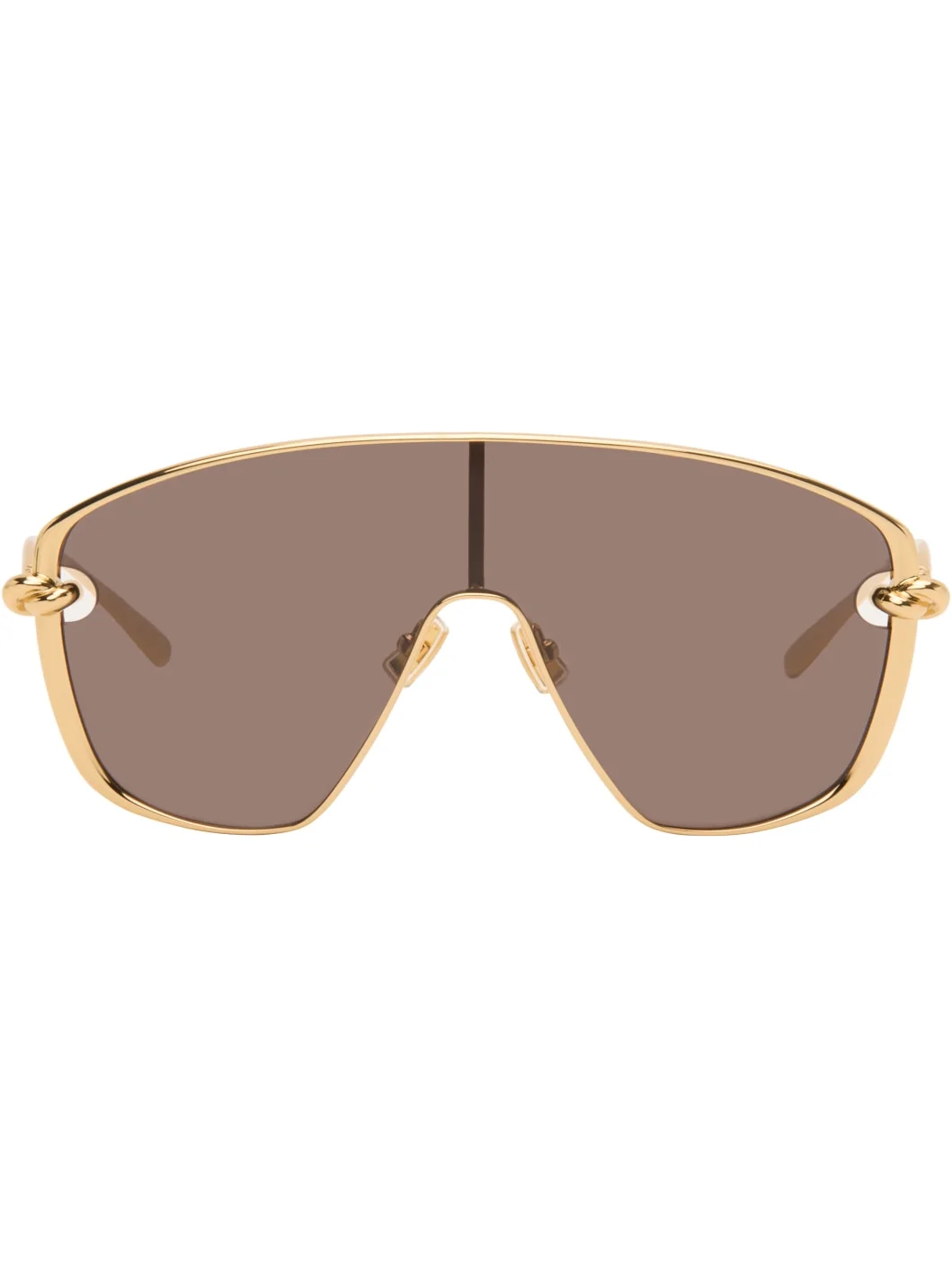 Gold Knot Shield Sunglasses - 1