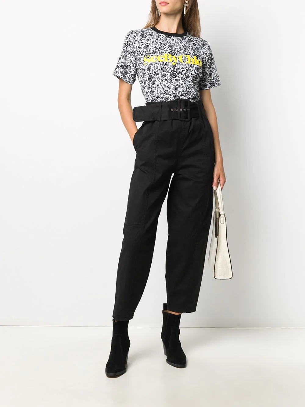 high waist belted trousers - 2