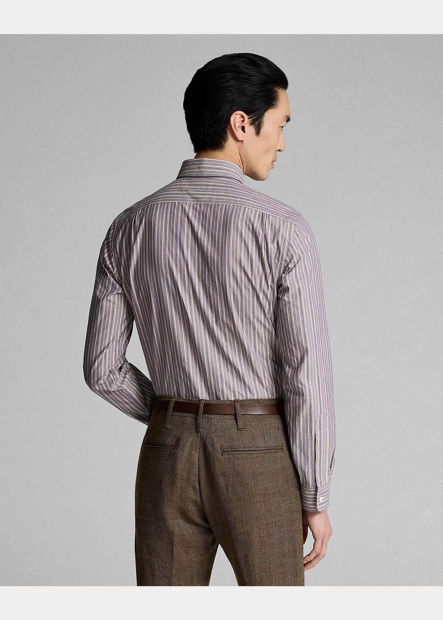 Slim Fit Striped Dobby Shirt - 4