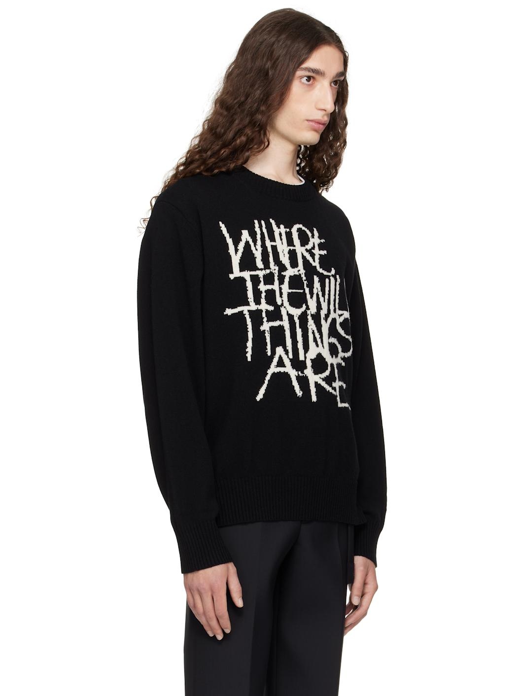 Black 'Where The Wild Things Are' Wool Sweater - 2
