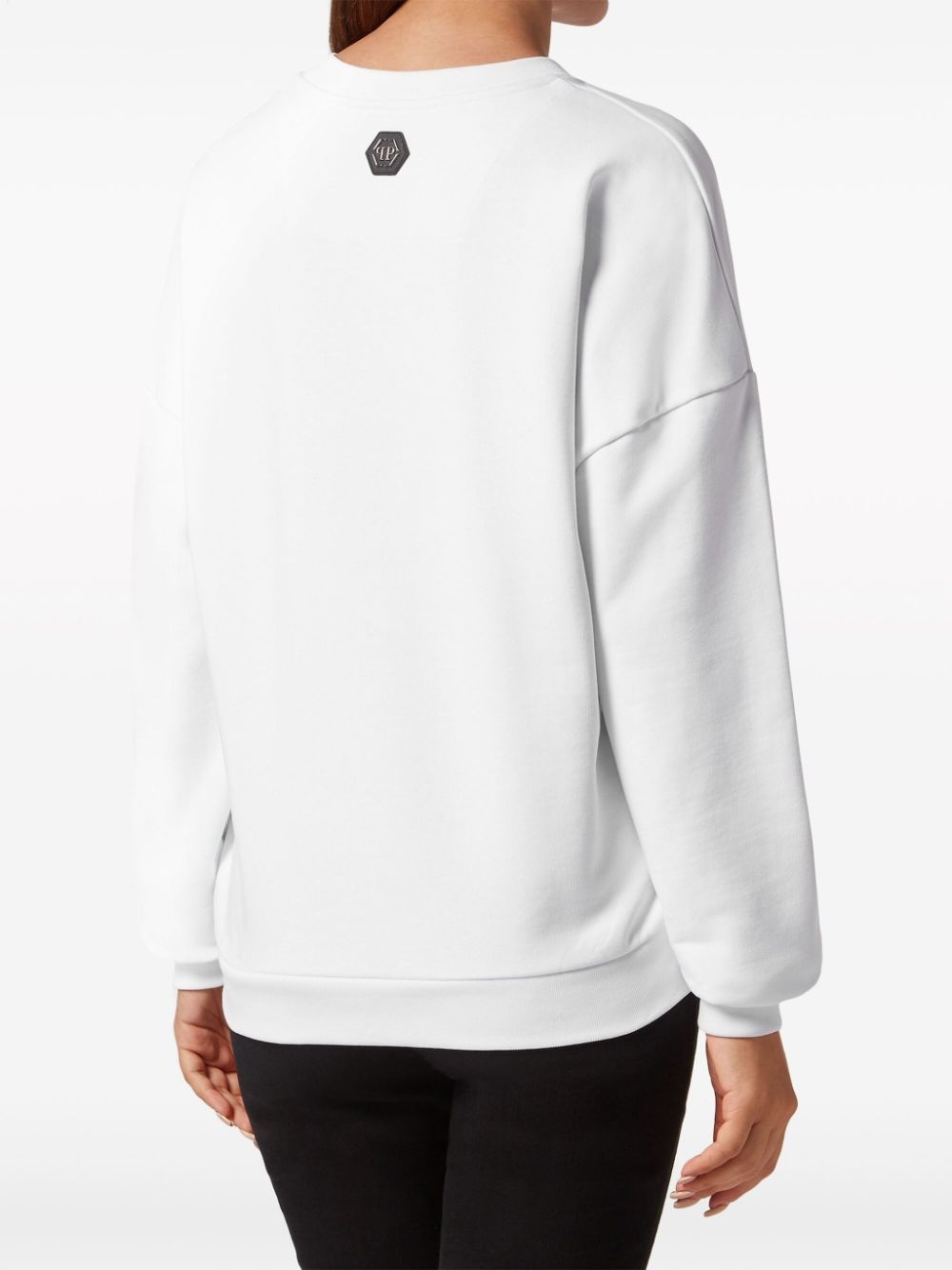 logo-print cotton sweatshirt - 4