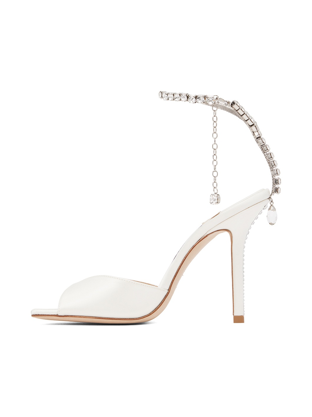 White Saeda 100 Heeled Sandals - 3