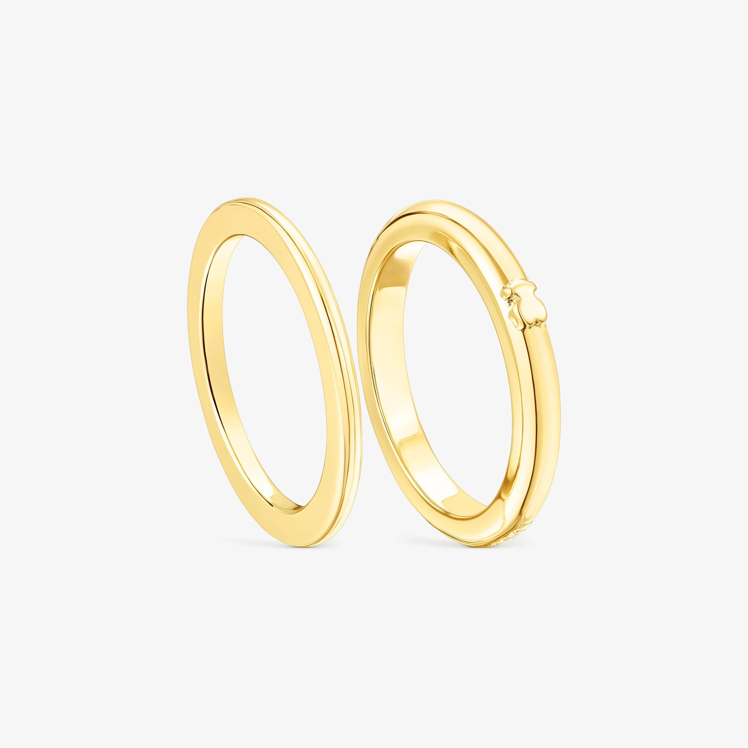 Pack of silver vermeil TOUS Fellow Rings - 1
