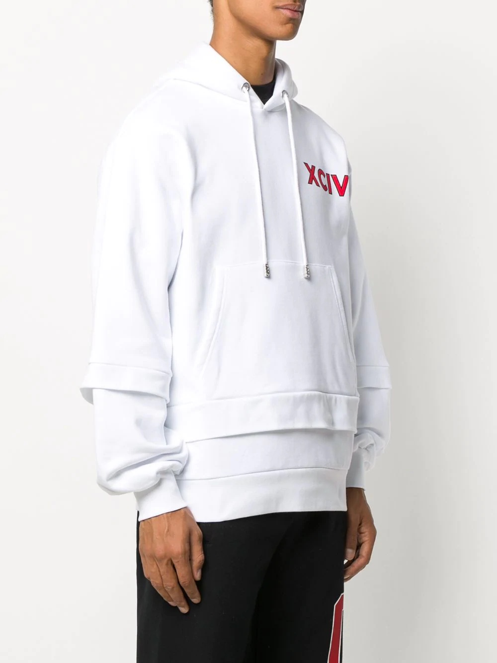 logo drawstring hoodie - 3