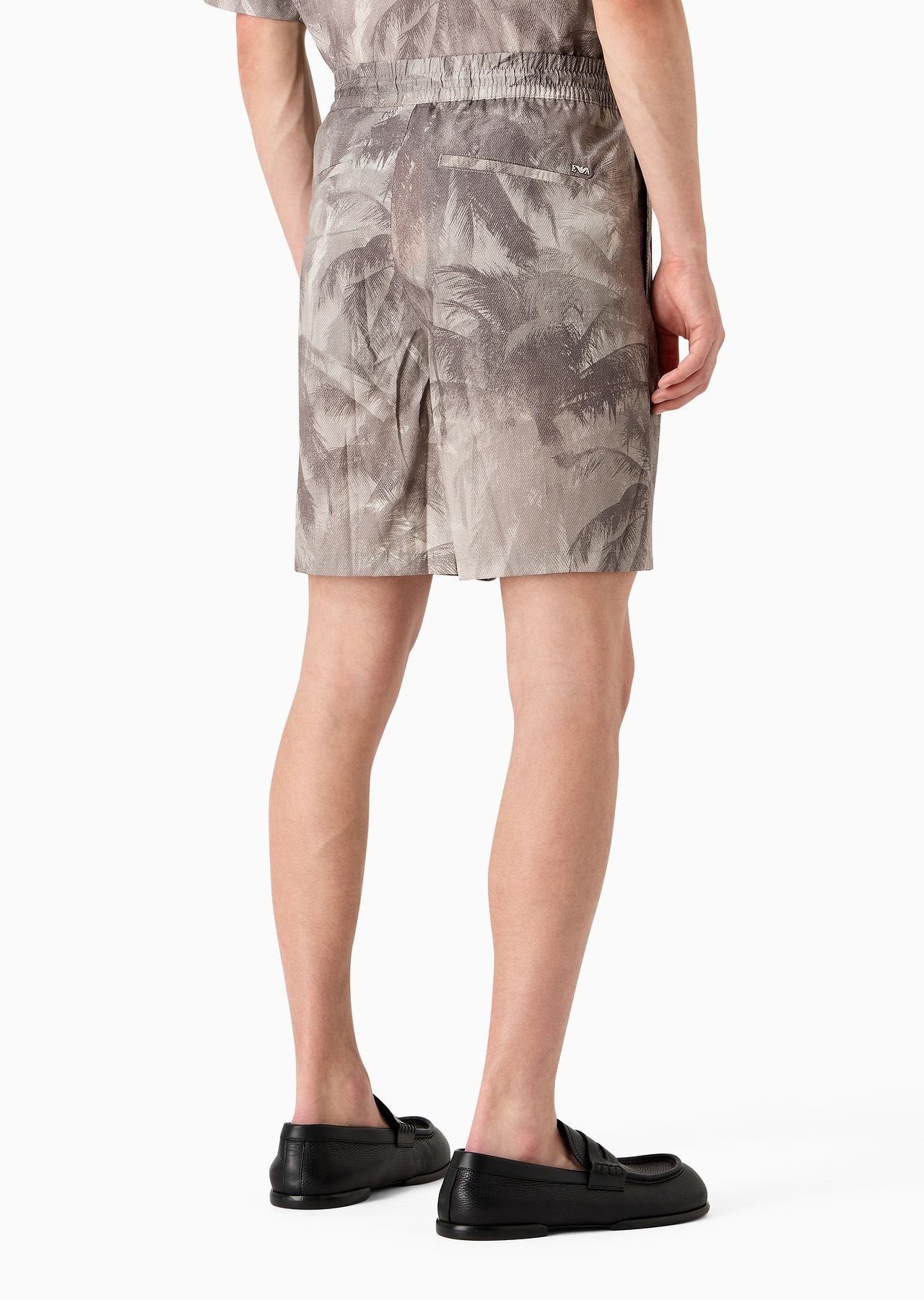 ASV Lyocell-blend drawstring Bermuda shorts with all-over print - 3