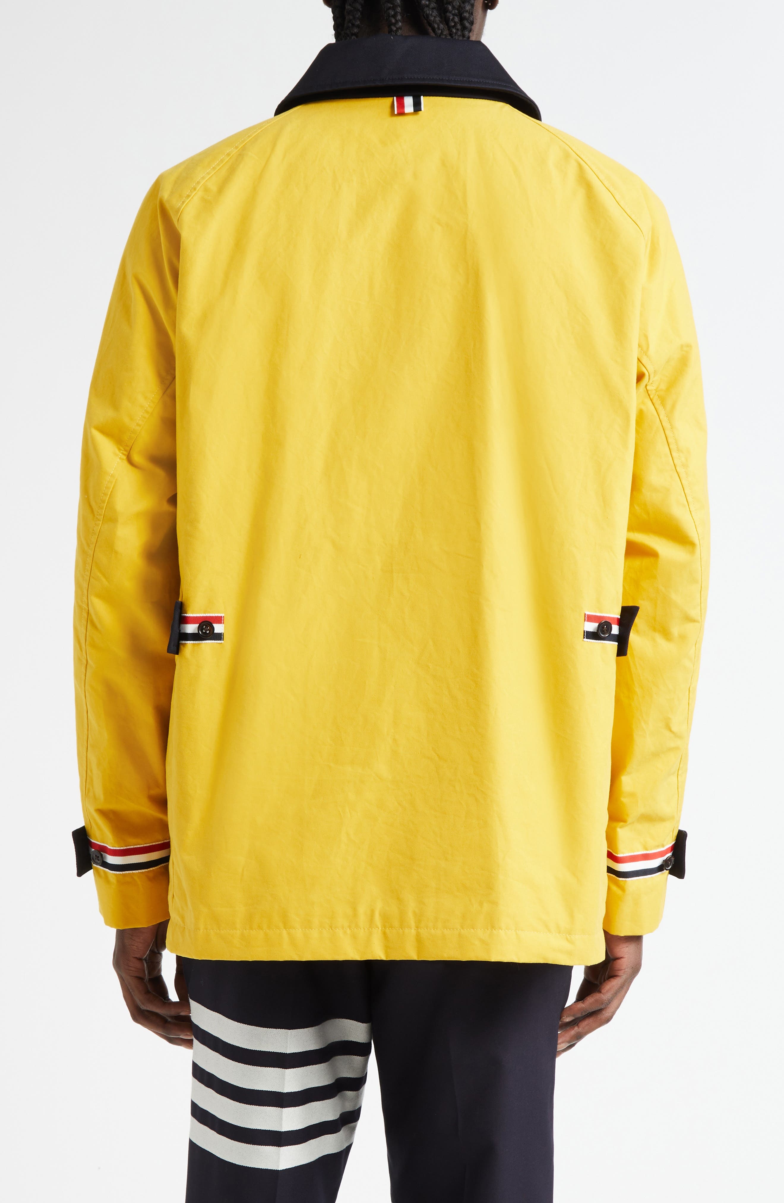 Thom Browne Crop Shawl Collar Field Jacket in Yellow at Nordstrom - 2