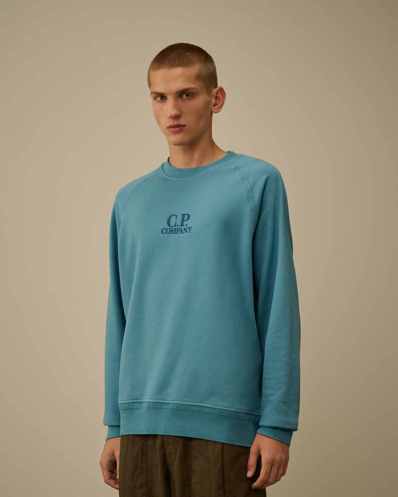 Diagonal Raised Fleece Crewneck Logo Sweatshirt 3
