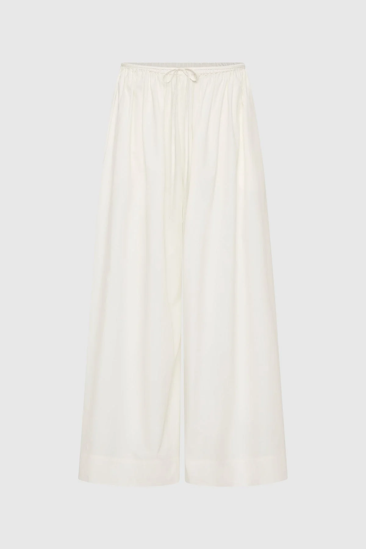 Cotton Hybrid Wide Leg Pants - Off White - 1