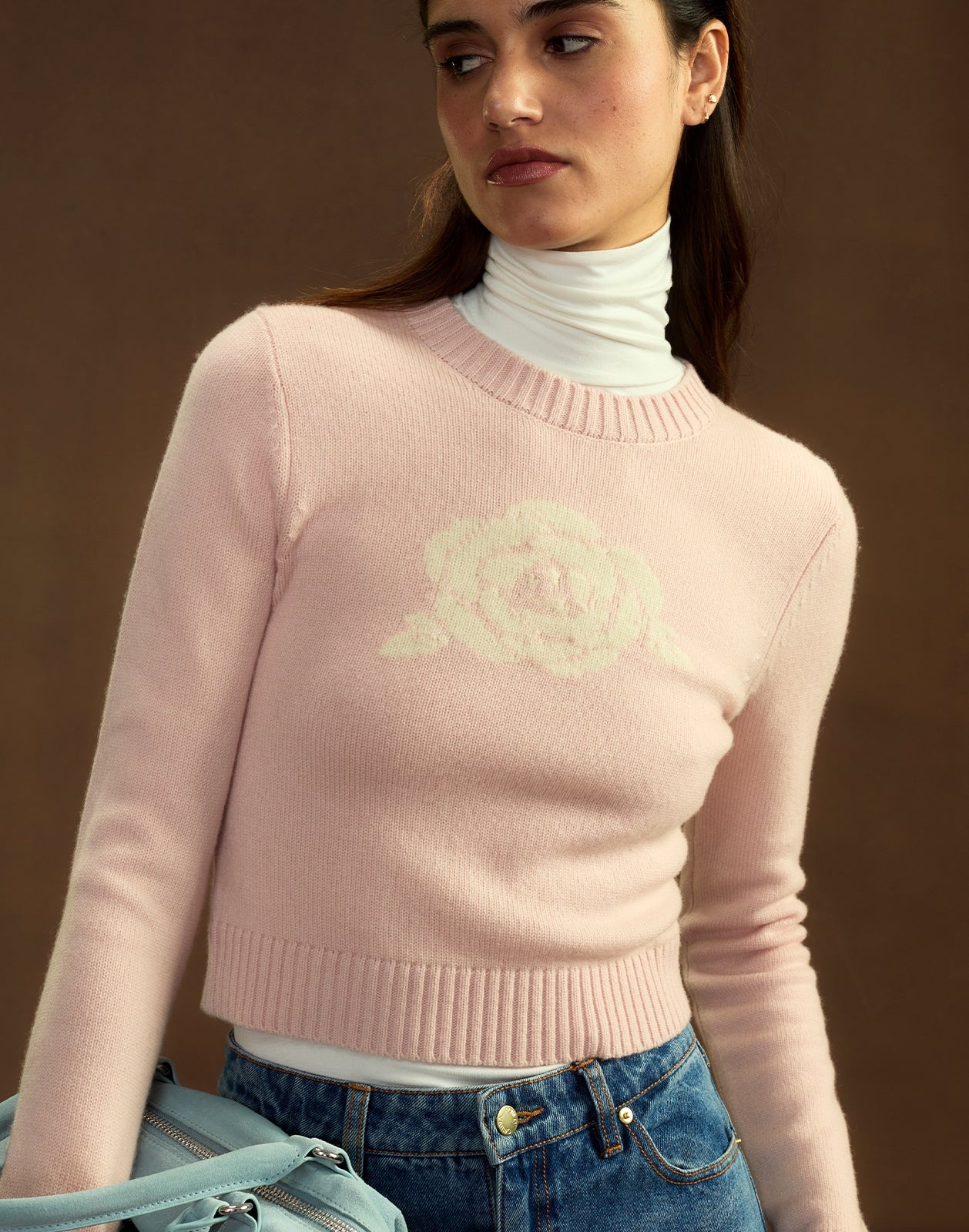 Rosette Wool Cashmere Sweater - 3