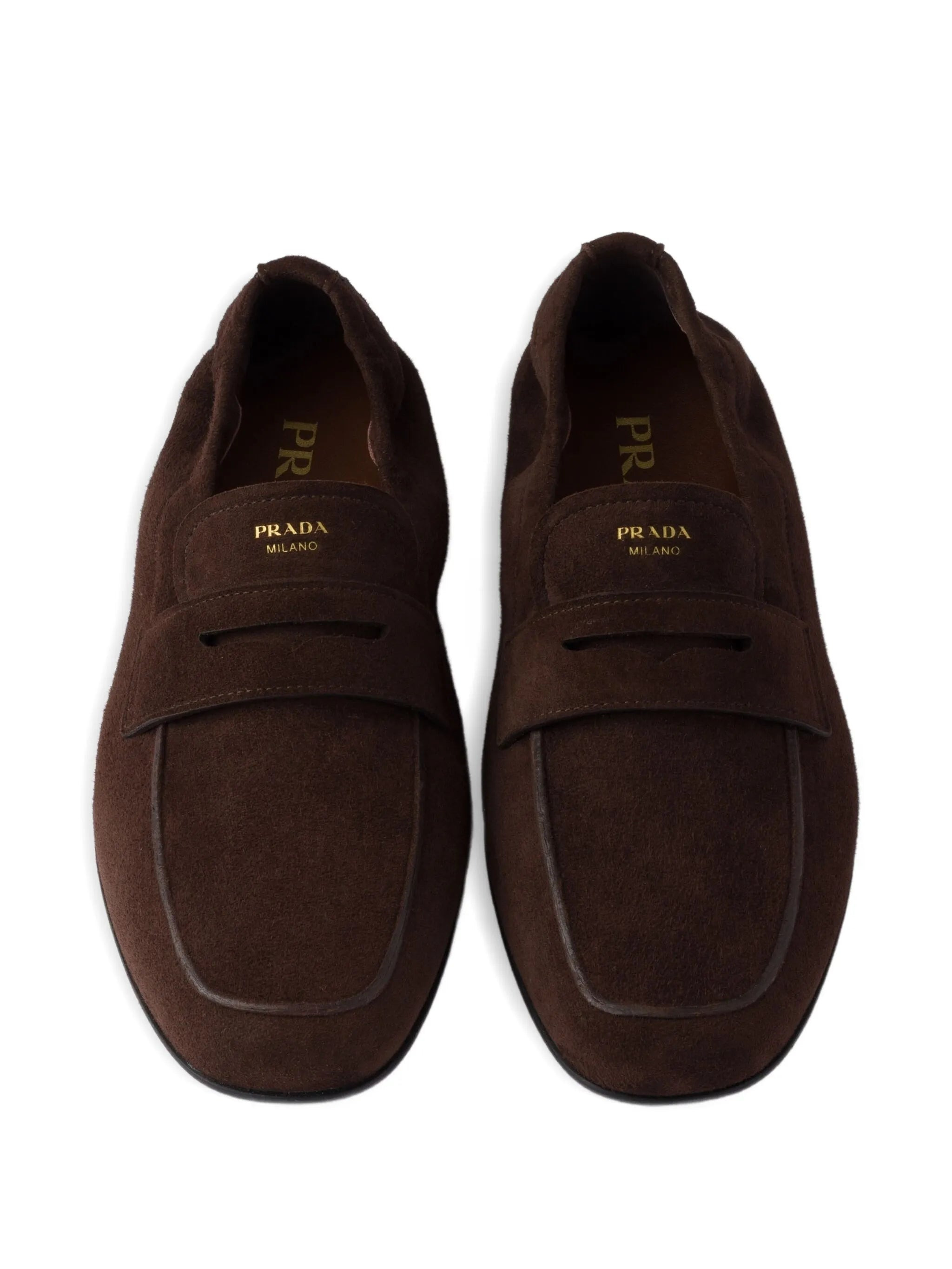 Prada Logo-print Suede Loafers - 4