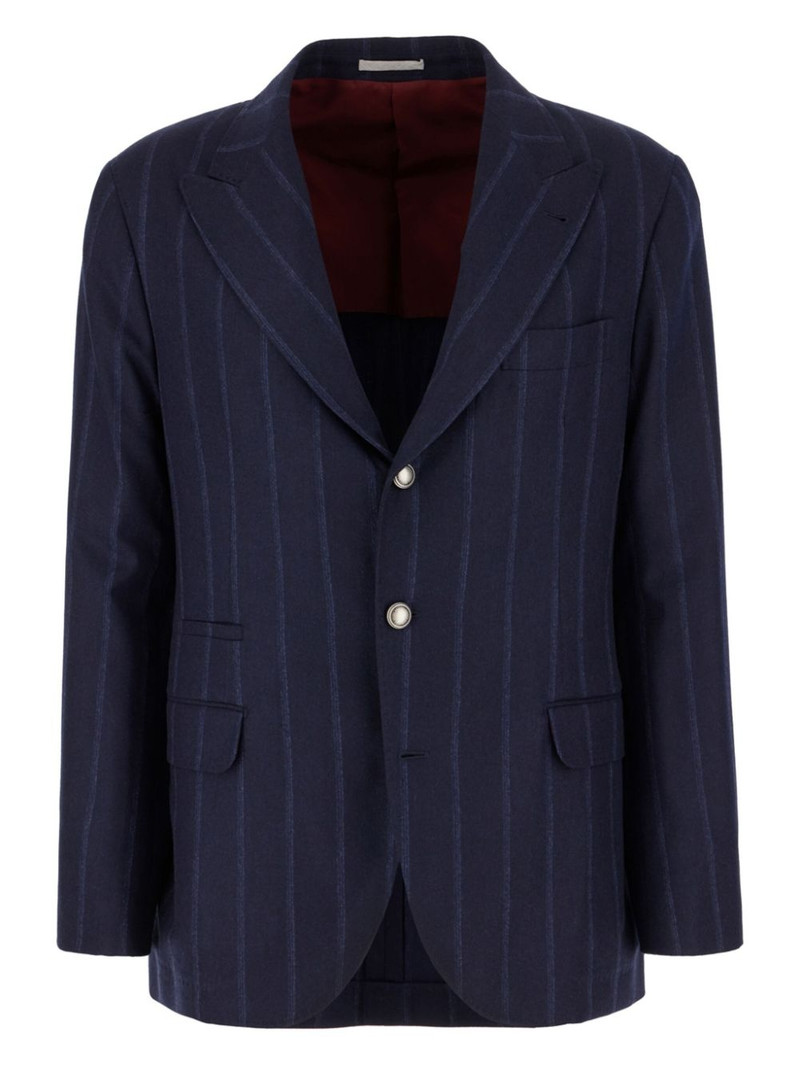 Brunello Cucinelli striped suit outlook