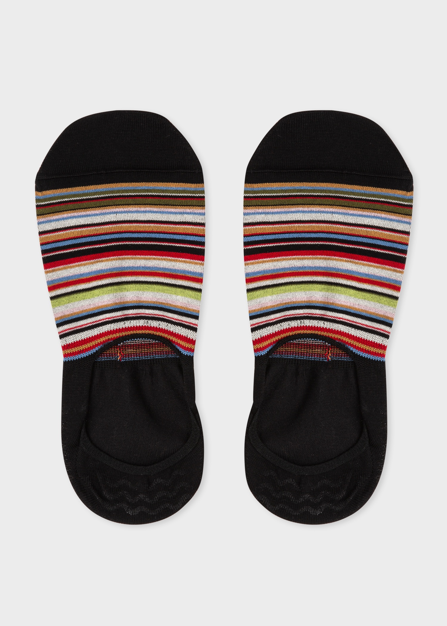 Black 'Signature Stripe' Loafer Socks - 2