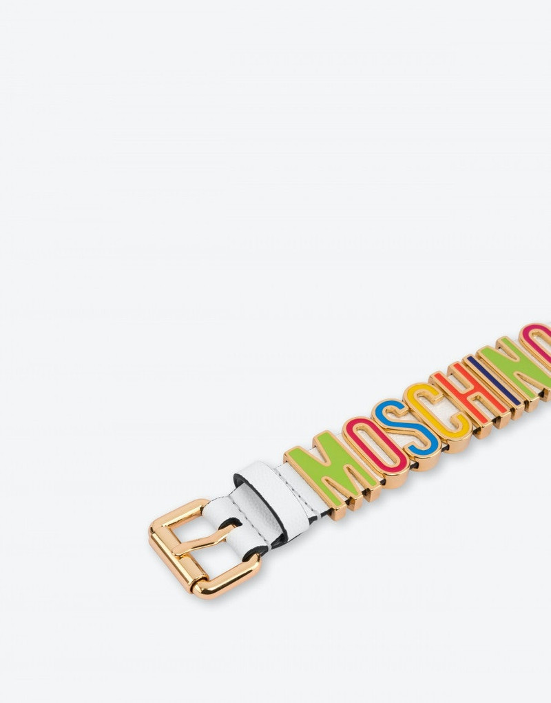 MULTICOLOR LETTERING CALFSKIN BRACELET 3