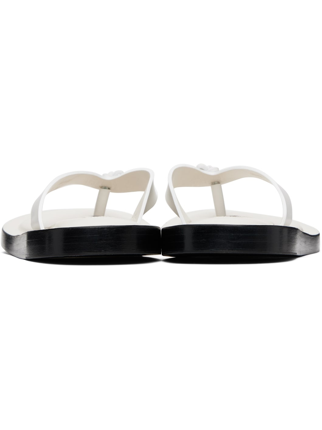 White Thong Sandals - 2
