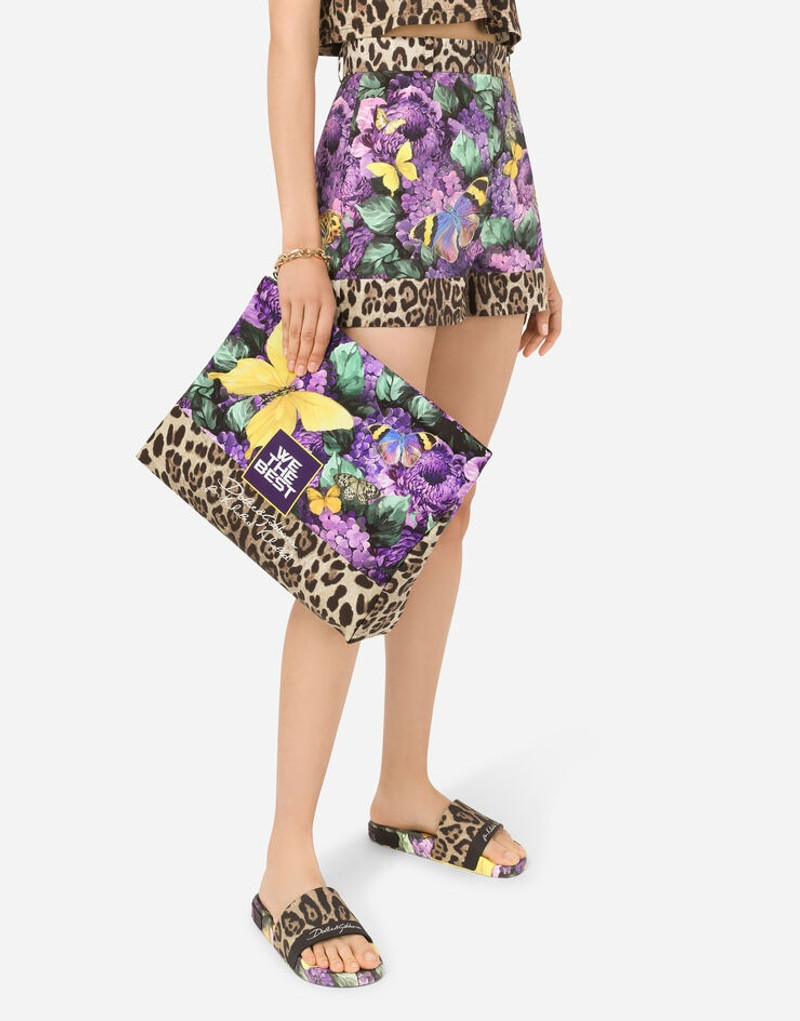 Dolce & Gabbana Butterfly-print nylon pouch outlook