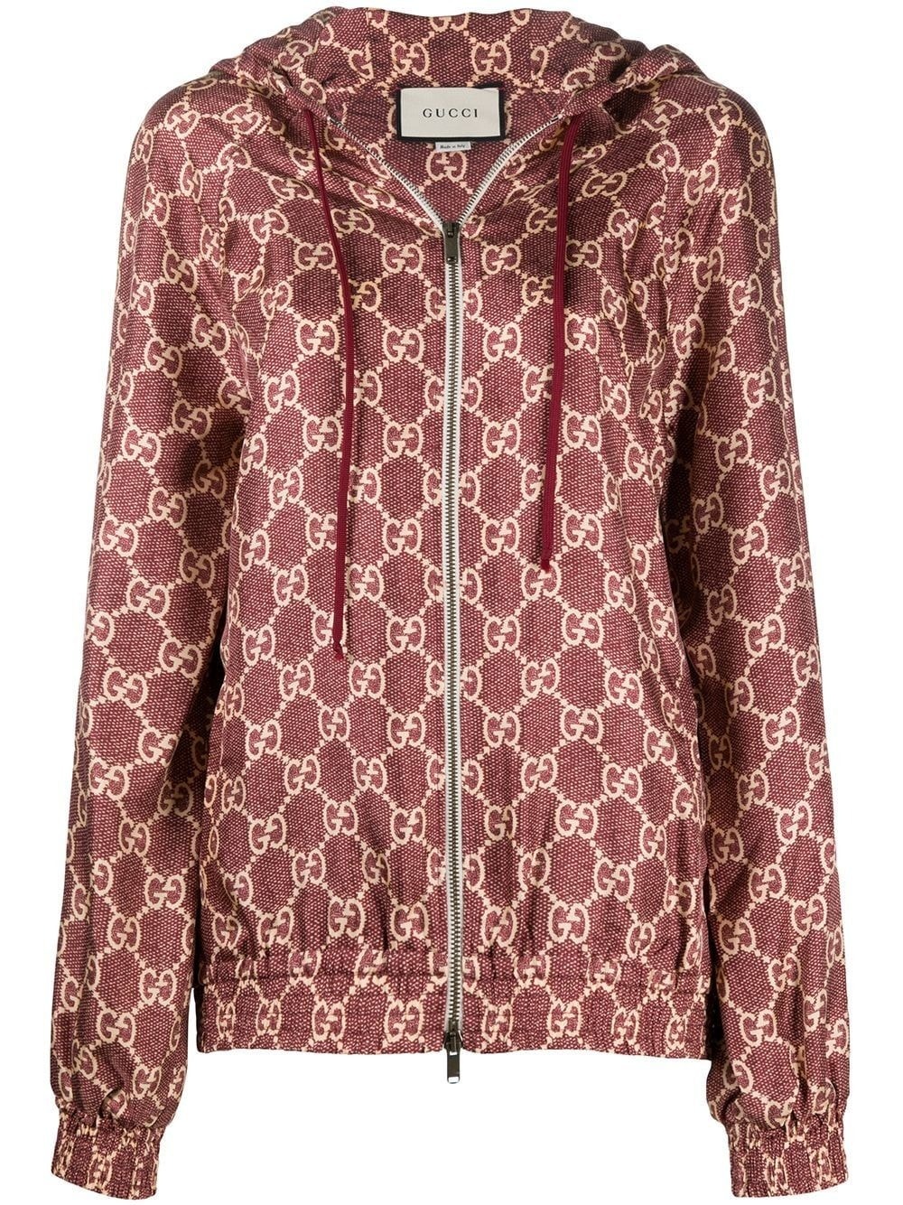 Love Parade Burgundy Logo Print Track Jacket - 1