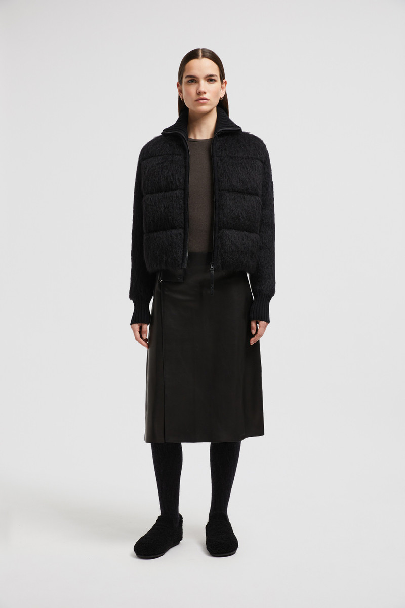 Moncler Leather Midi Skirt outlook