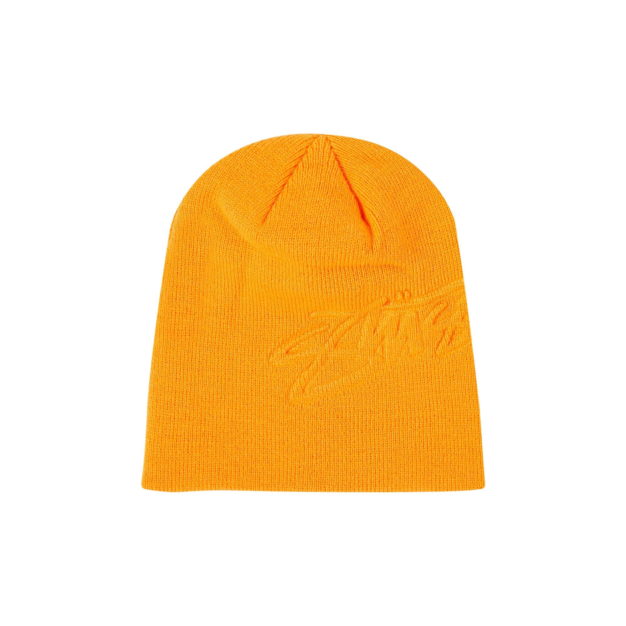 Stussy Embossed Smooth Stock Skullcap 'Orange' - 1