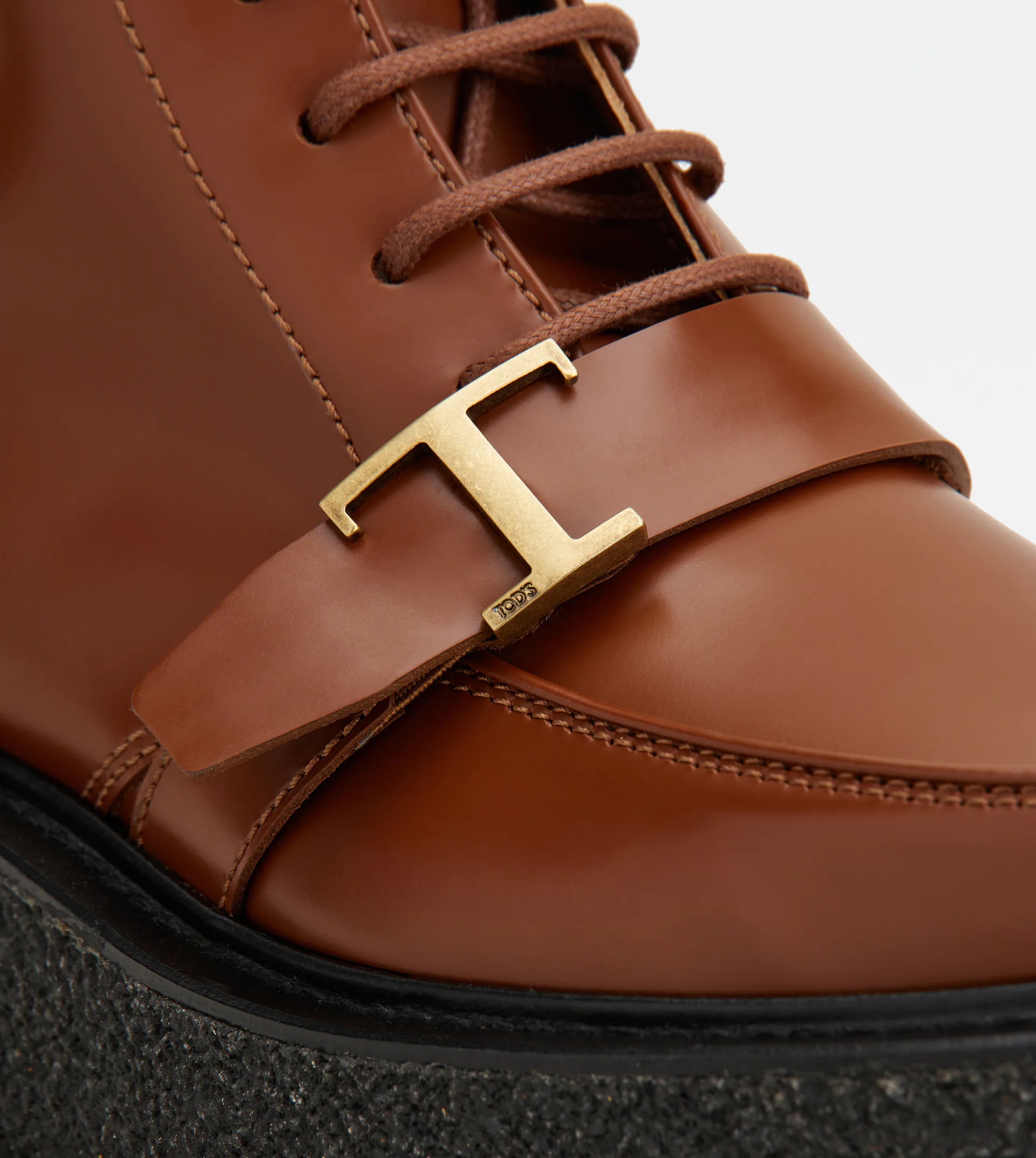 TIMELESS PLATFORM BOOTS IN LEATHER - BROWN - 7