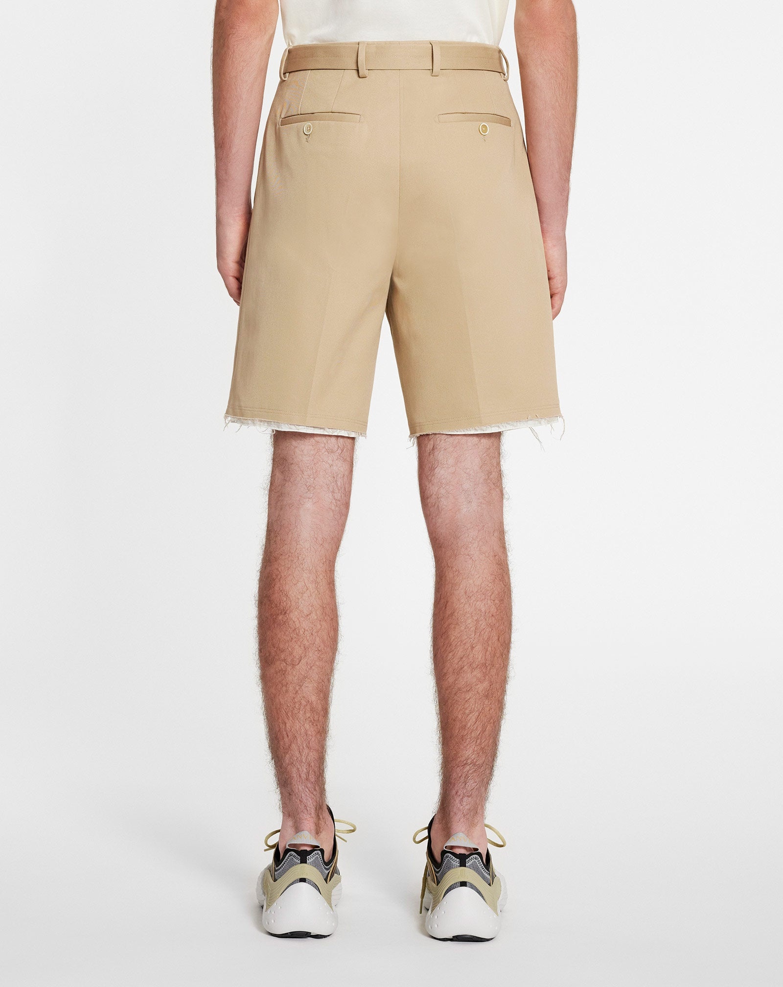 TAILORED SHORTS WITH RAW HEM DETAILS - 4