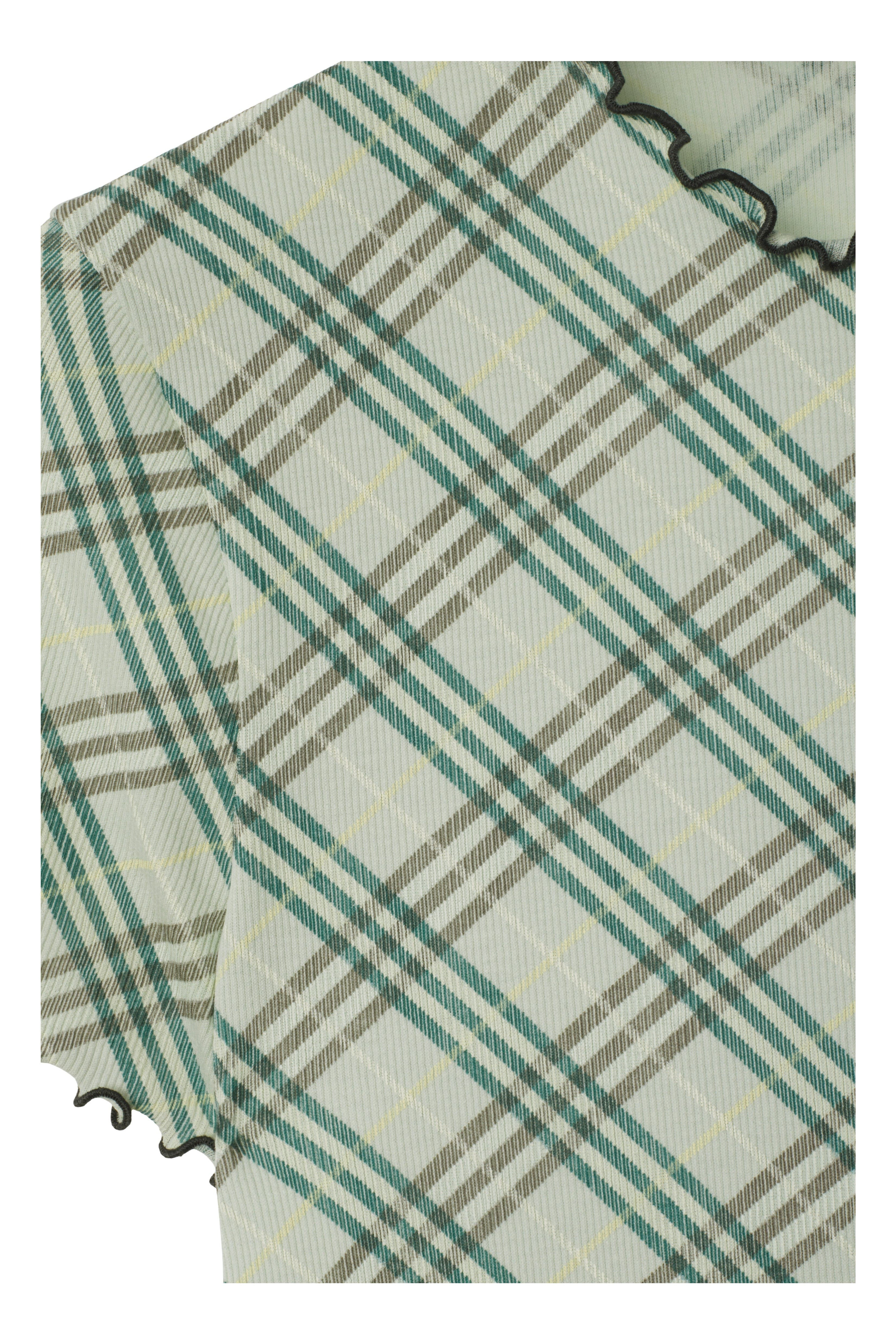 burberry Check Stretch Cotton T-shirt in Breeze at Nordstrom - 6