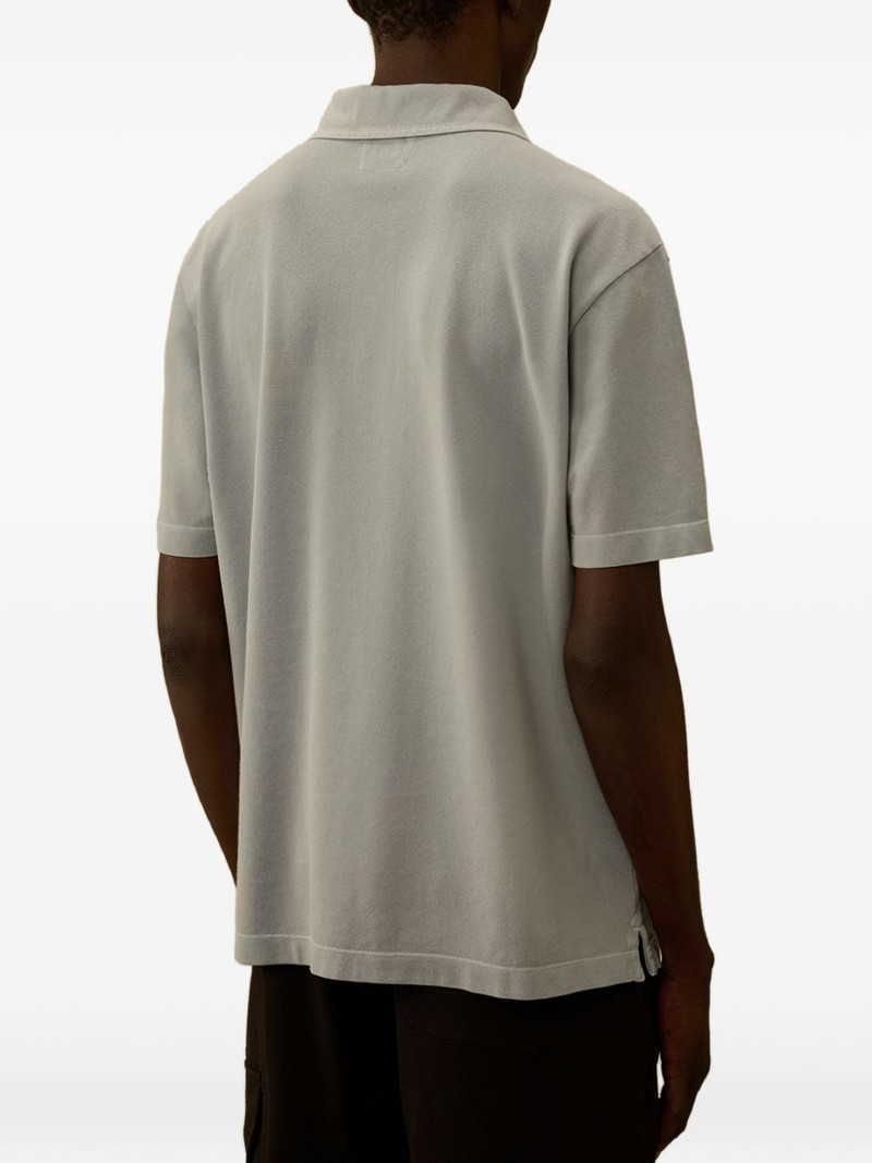 24/1 piquet-button short-sleeve logo-patch cotton polo shirt 4