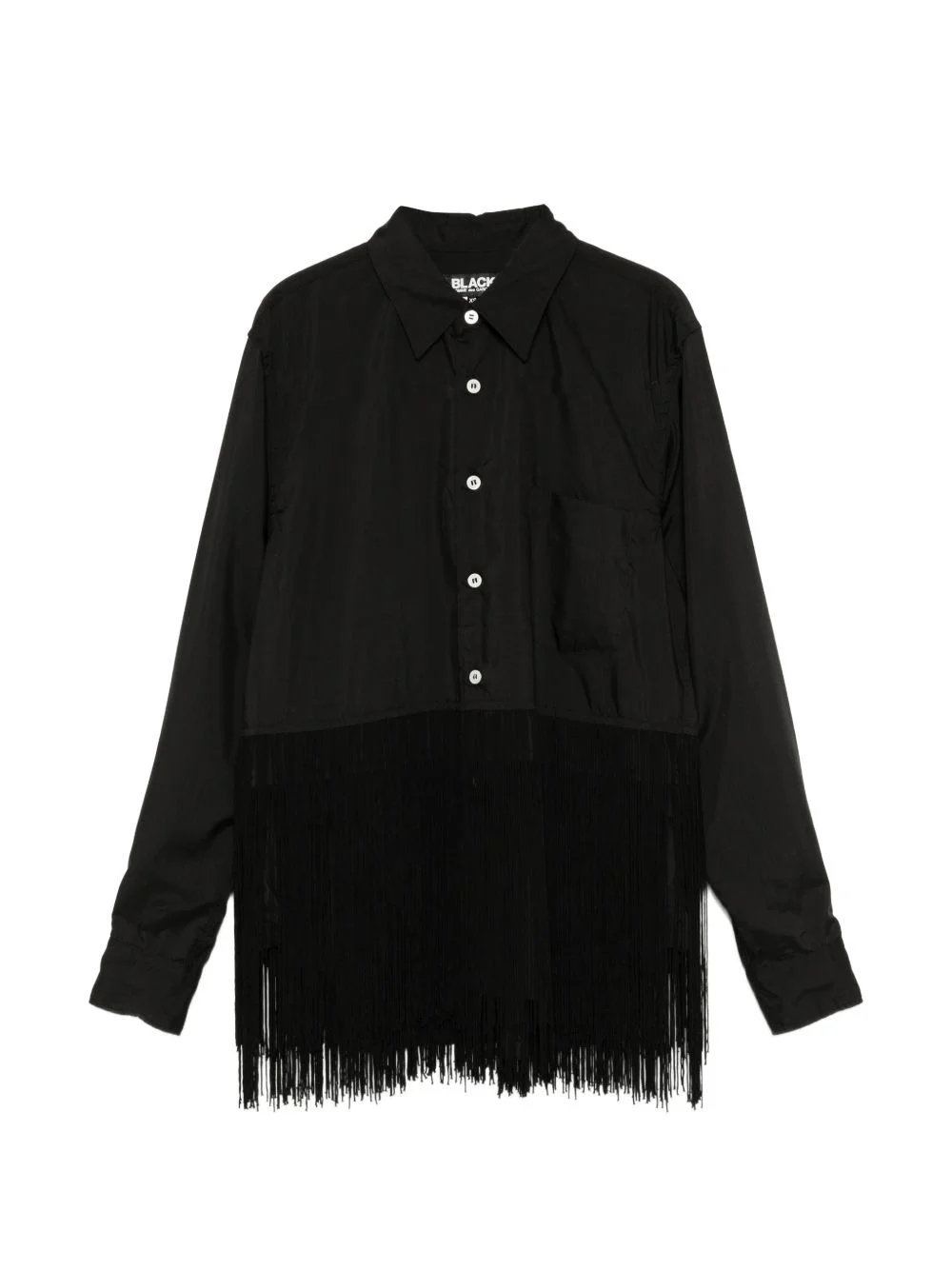 fringe-trimmed tiered shirt - 1