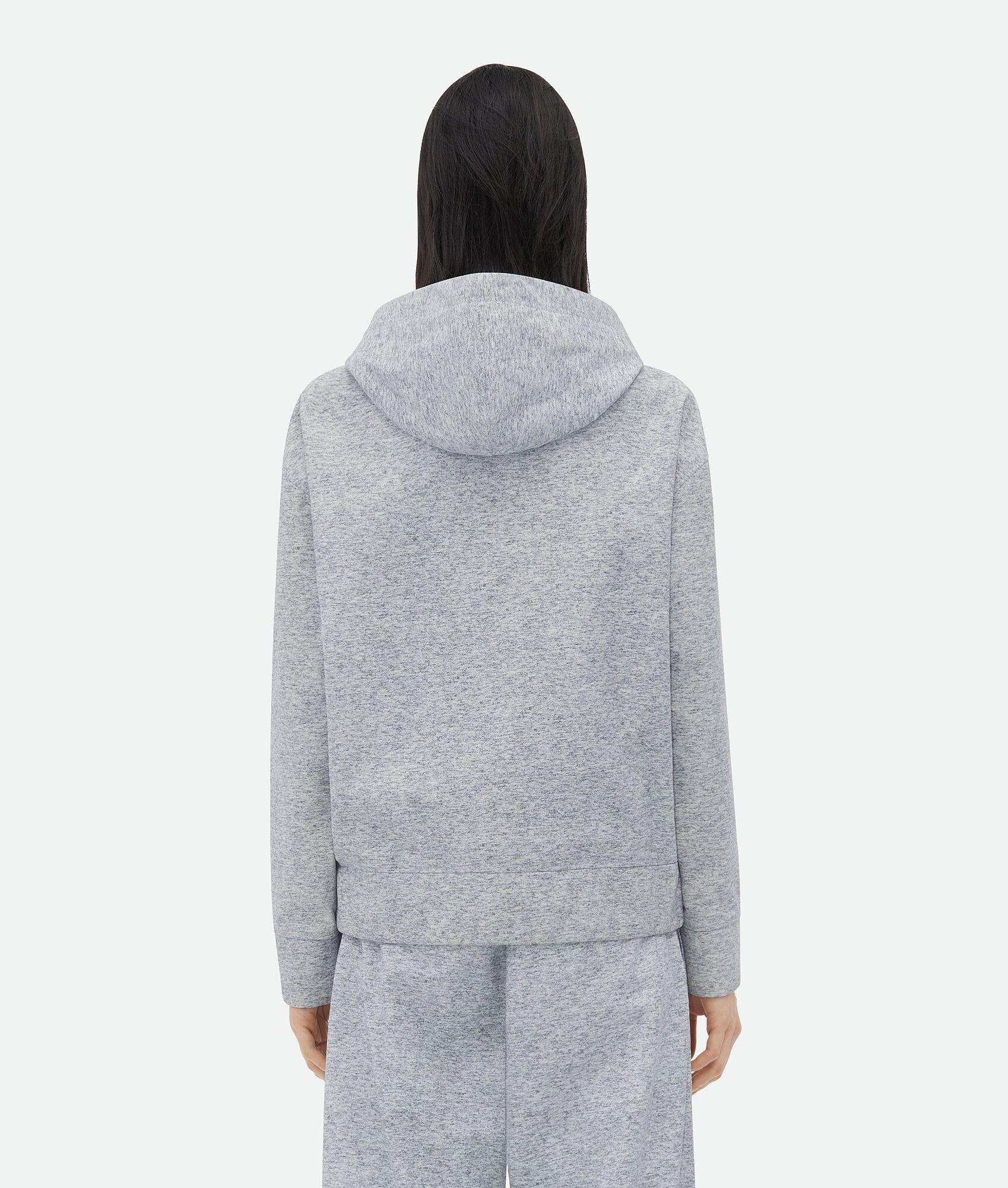 Printed Leather Jersey Hoodie - 3