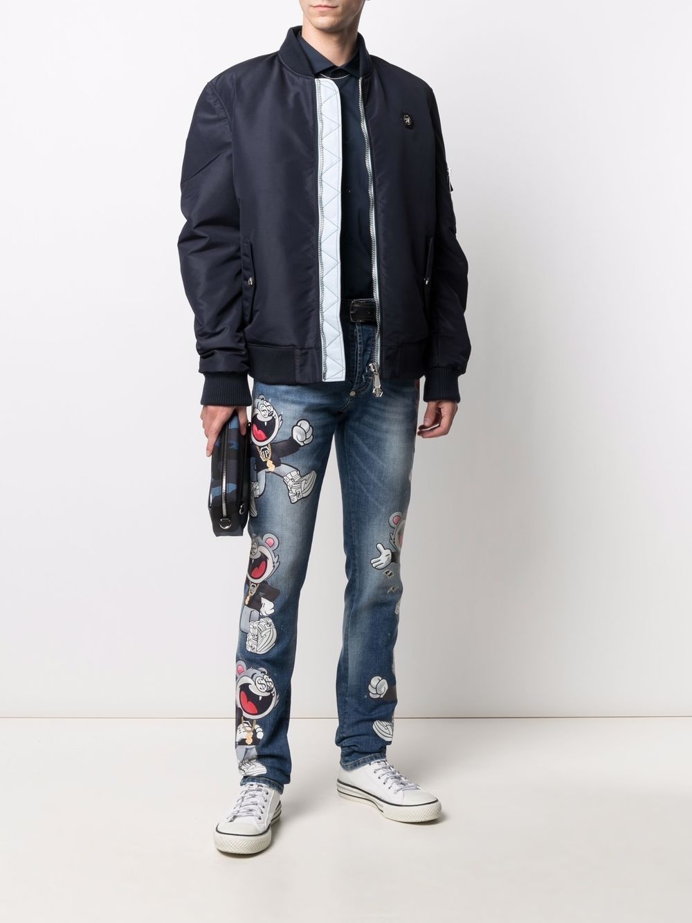 TM logo-print bomber jacket - 2