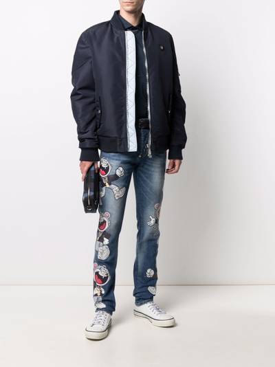 PHILIPP PLEIN TM logo-print bomber jacket outlook