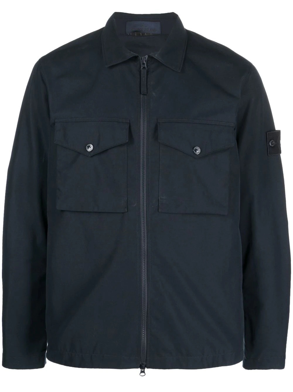 Compass-patch shirt jacket - 1