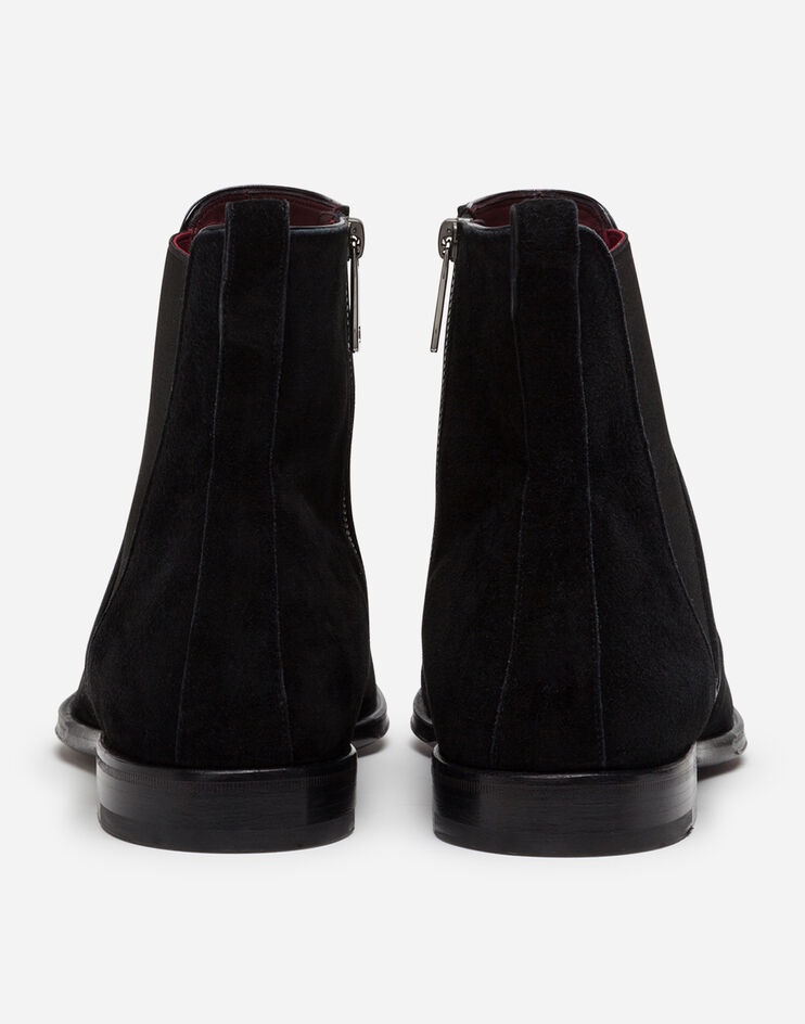 Velvet calfskin chelsea boots - 3