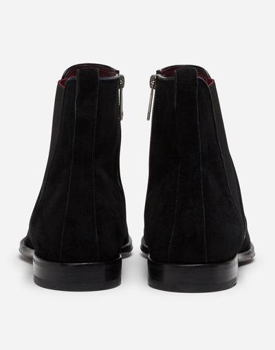 Dolce & Gabbana Velvet calfskin chelsea boots outlook