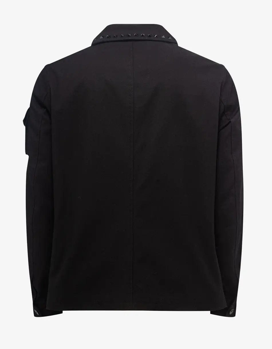 Valentino Black Untitled Stud Overshirt - 2