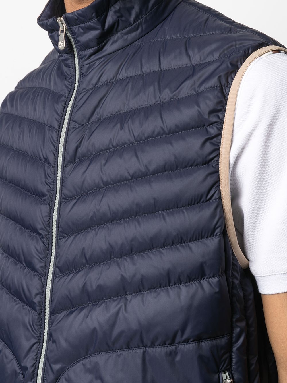 padded zip-up gilet - 5